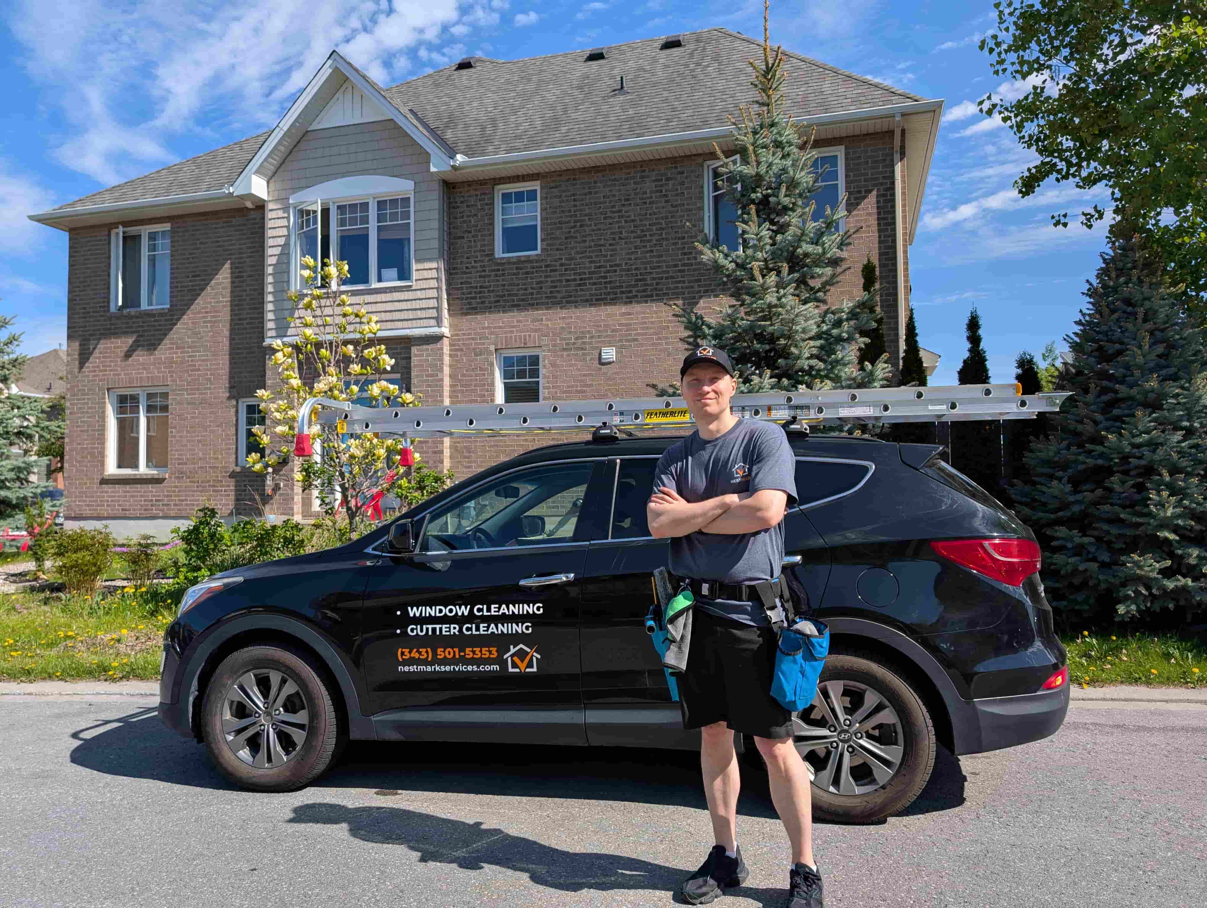 Eugene, owner of Nestmark Services, providing window and gutter cleaning in Ottawa
